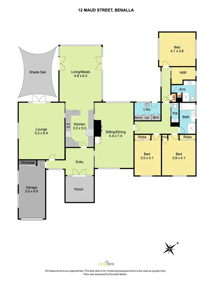 Floorplan of Homely house listing, 12 Maud Street, Benalla VIC 3672