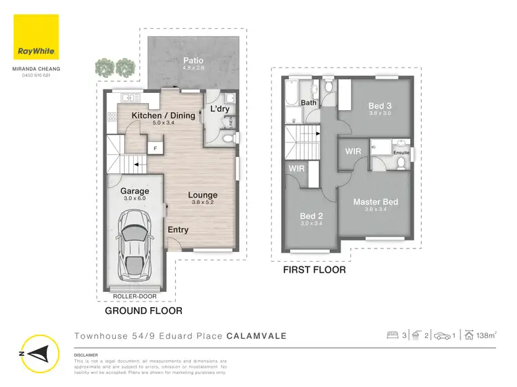 Floorplan of Homely townhouse listing, 54/9 Eduard Place, Calamvale QLD 4116
