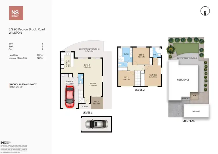 Floorplan of Homely townhouse listing, 3/220 Kedron Brook Road, Wilston QLD 4051