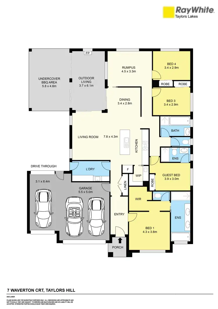 Floorplan of Homely house listing, 7 Waverton Court, Taylors Hill VIC 3037