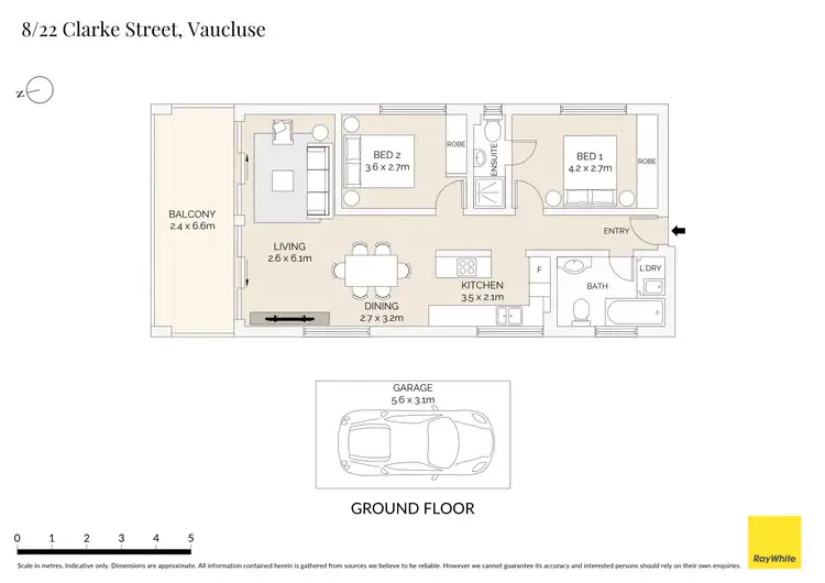Floorplan of Homely apartment listing, 8/22 Clarke Street, Vaucluse NSW 2030