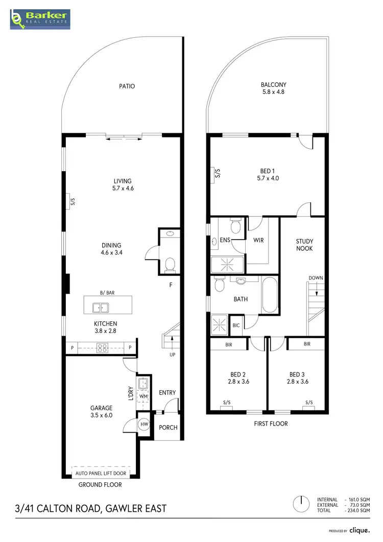 Floorplan of Homely townhouse listing, 3/41 Calton Road, Gawler East SA 5118