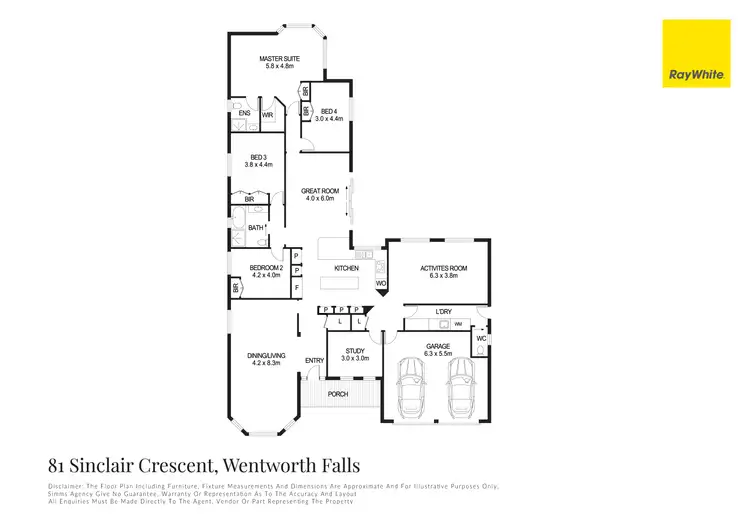 Floorplan of Homely house listing, 81 Sinclair Crescent, Wentworth Falls NSW 2782