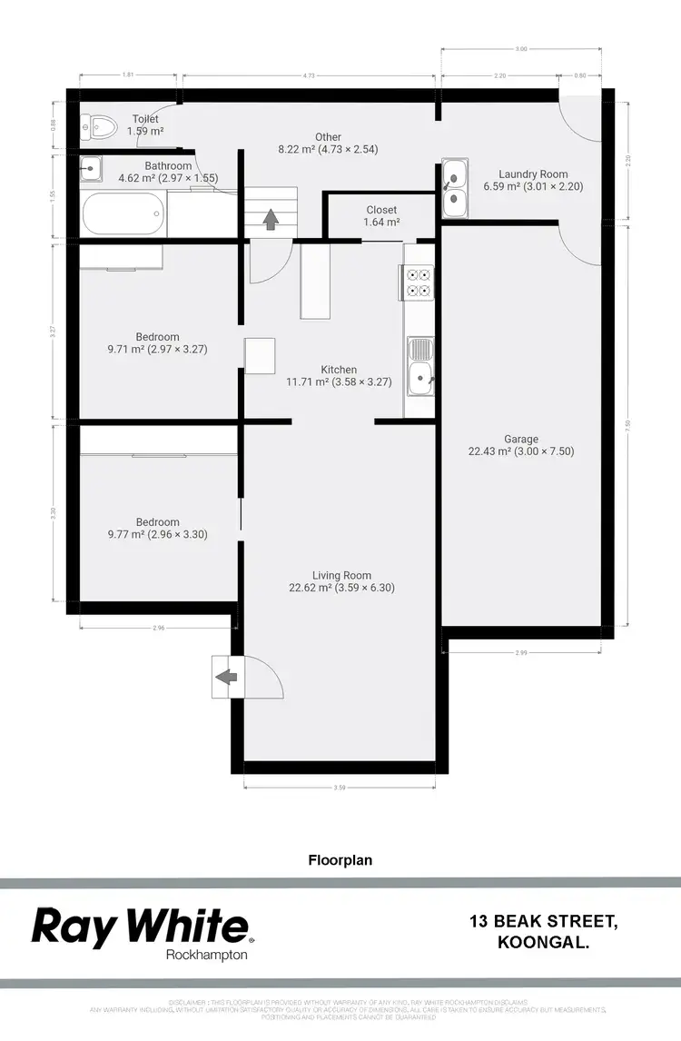 Floorplan of Homely house listing, 13 Beak Street, Koongal QLD 4701