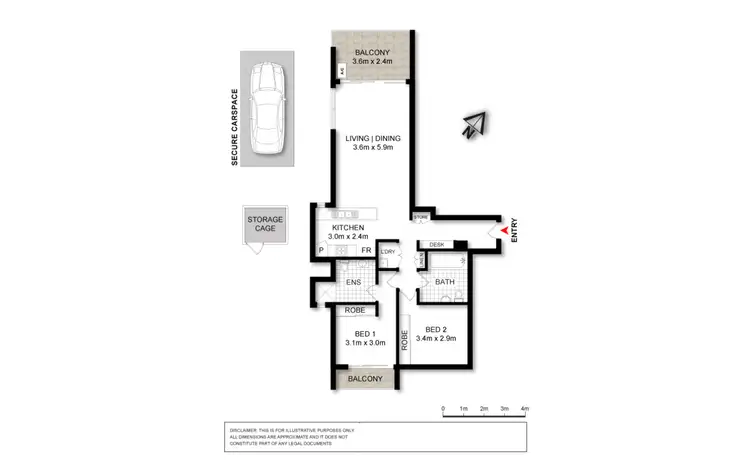 Floorplan of Homely unit listing, 301/3 Sunbeam Street, Campsie NSW 2194