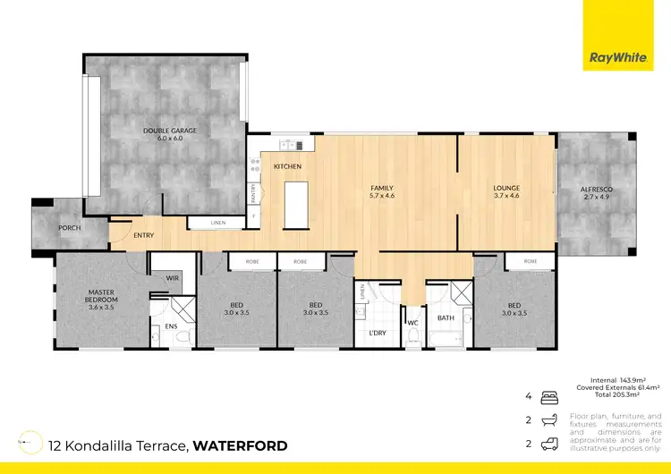 Floorplan of Homely house listing, 12 Kondalilla Terrace, Waterford QLD 4133