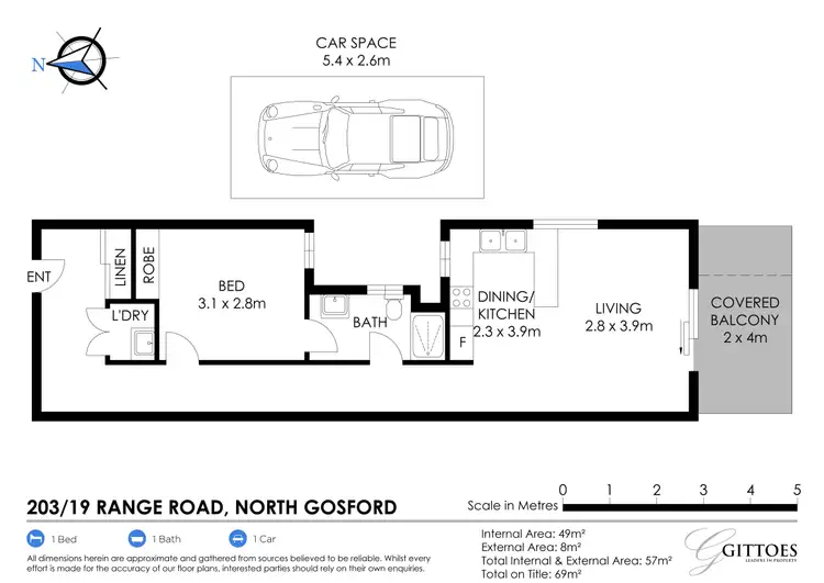 Floorplan of Homely apartment listing, 203/19 Range Road, North Gosford NSW 2250