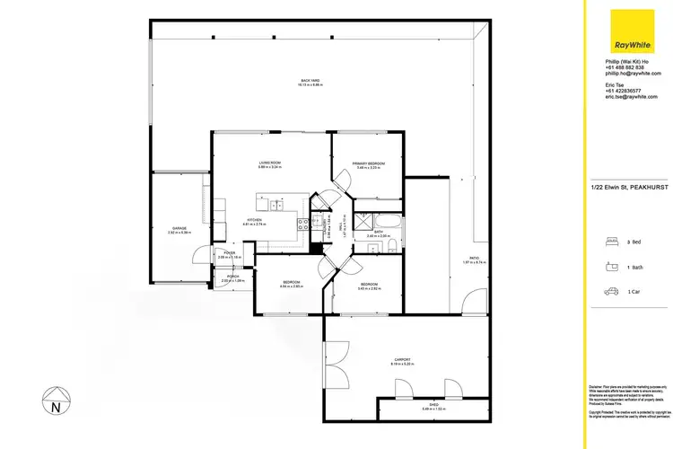 Floorplan of Homely villa listing, 1/22 Elwin Street, Peakhurst NSW 2210