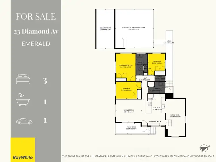 Floorplan of Homely house listing, 23 Diamond Avenue, Emerald QLD 4720