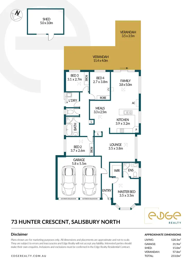Floorplan of Homely house listing, 73 Hunter Crescent, Salisbury North SA 5108