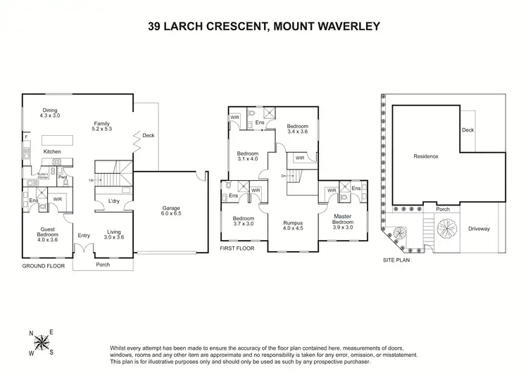Floorplan of Homely house listing, 39 Larch Crescent, Mount Waverley VIC 3149