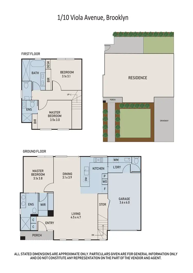 Floorplan of Homely townhouse listing, 1/10 Viola Avenue, Brooklyn VIC 3012