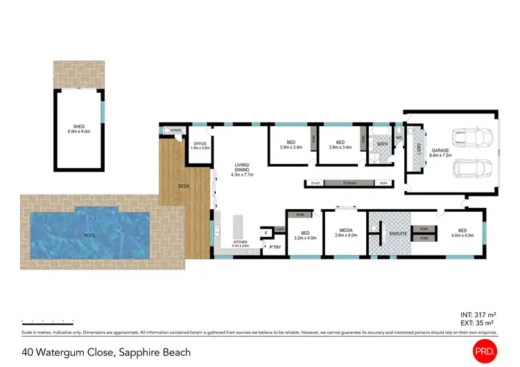 Floorplan of Homely house listing, 40 Watergum Close, Sapphire Beach NSW 2450