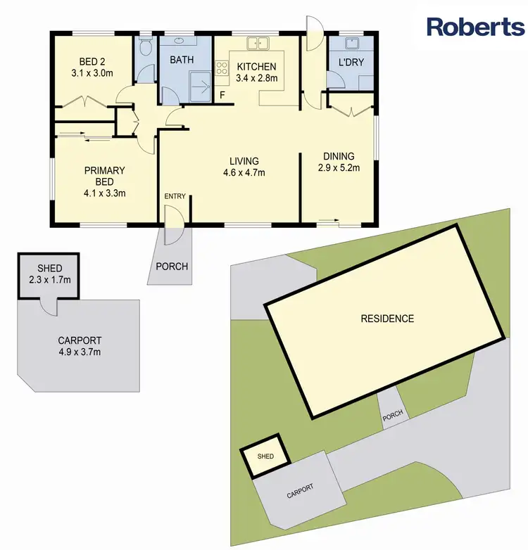 Floorplan of Homely unit listing, 1/30 Pomona Road, Riverside TAS 7250