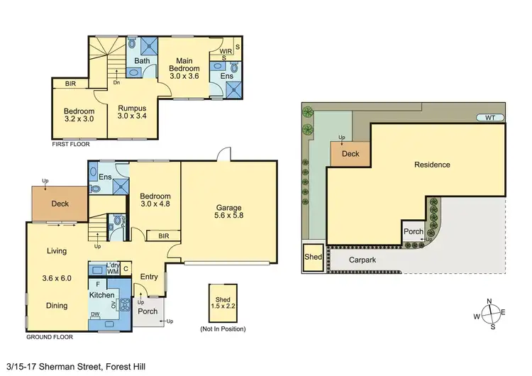 Floorplan of Homely townhouse listing, 3/15-17 Sherman Street, Forest Hill VIC 3131