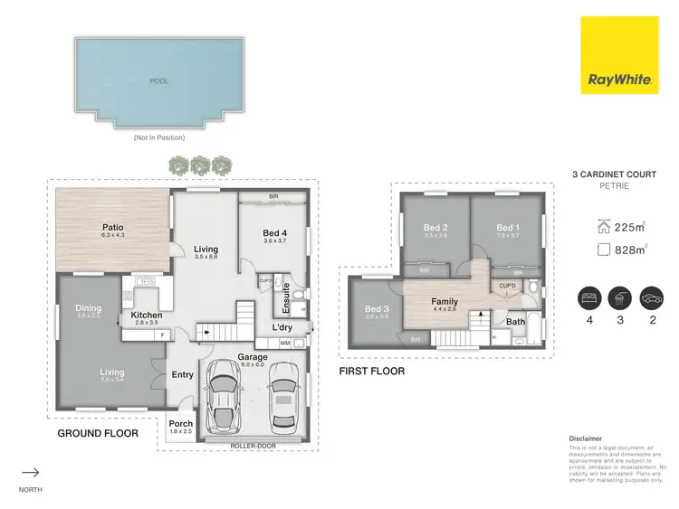 Floorplan of Homely house listing, 3 Cardinet Court, Petrie QLD 4502