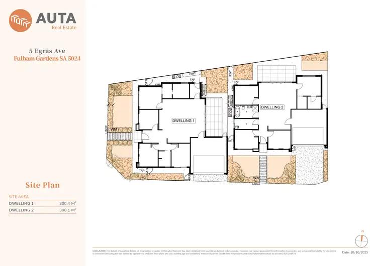 Floorplan of Homely house listing, D1&D2/5 Egras Avenue, Fulham Gardens SA 5024