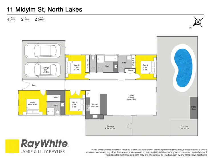 Floorplan of Homely house listing, 11 Midyim Street, North Lakes QLD 4509