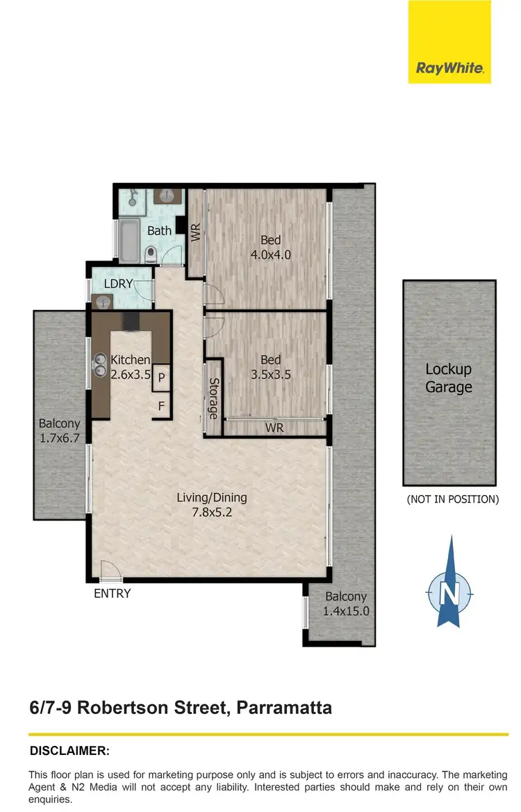 Floorplan of Homely unit listing, 6/7-9 Robertson Street, Parramatta NSW 2150