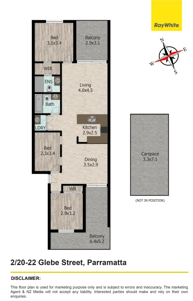 Floorplan of Homely apartment listing, 2/20-22 Glebe Street, Parramatta NSW 2150