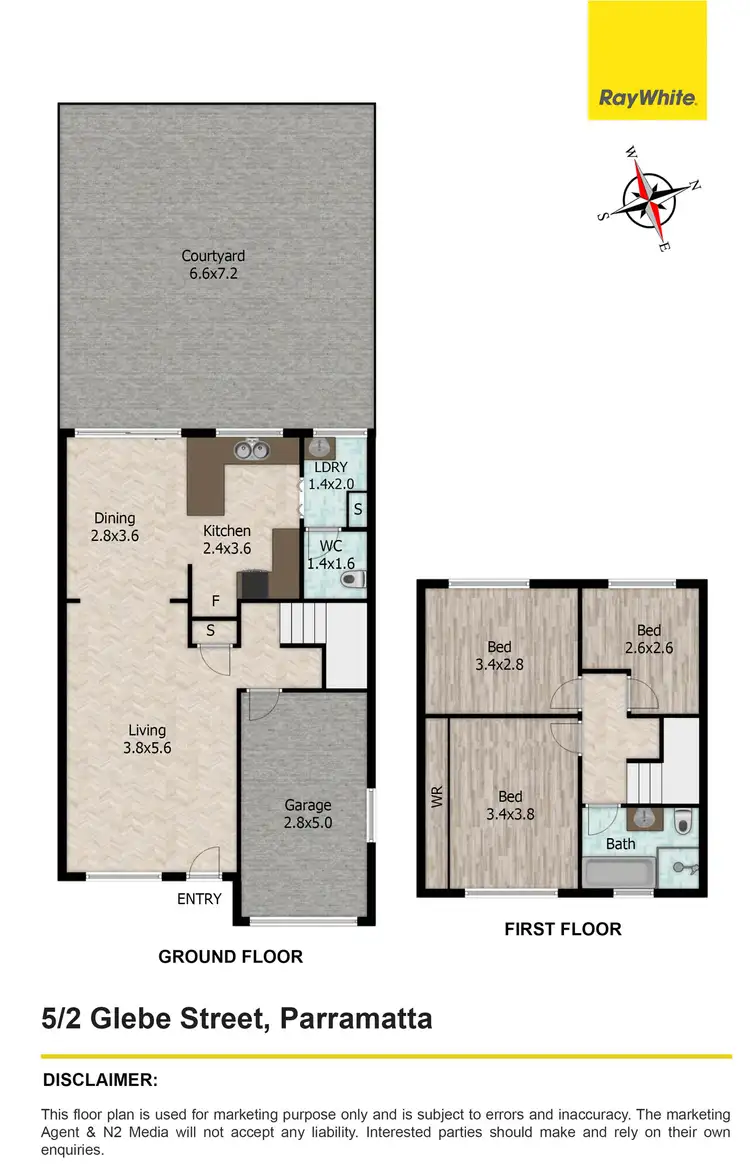 Floorplan of Homely townhouse listing, 5/2 Glebe Street, Parramatta NSW 2150