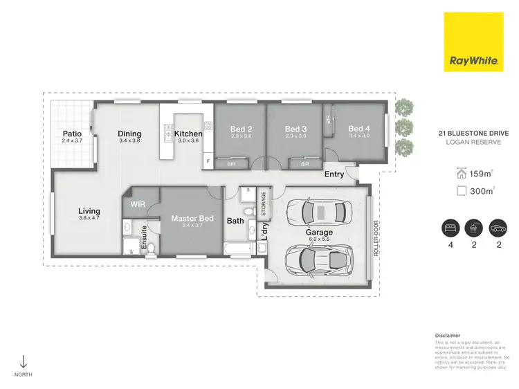 Floorplan of Homely house listing, 21 Bluestone Drive, Logan Reserve QLD 4133