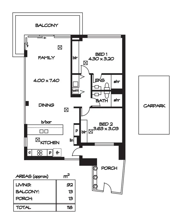 Floorplan of Homely apartment listing, 401/1 King William Street, Kent Town SA 5067
