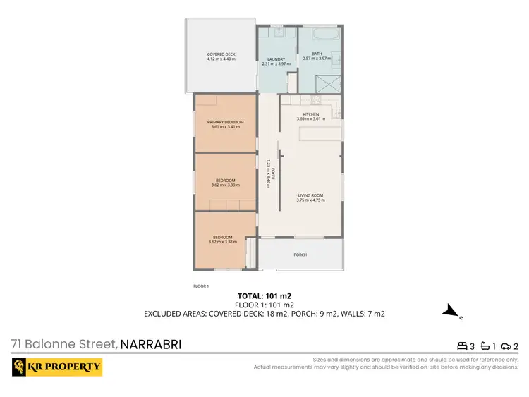 Floorplan of Homely house listing, 71 Balonne Street, Narrabri NSW 2390