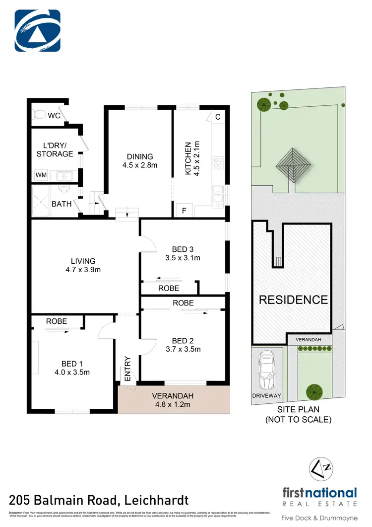 Floorplan of Homely house listing, 205 Balmain Road, Leichhardt NSW 2040