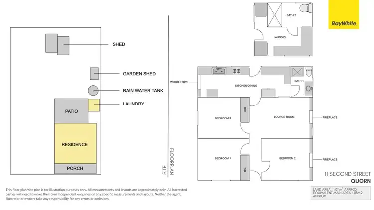 Floorplan of Homely house listing, 11 Second Street, Quorn SA 5433
