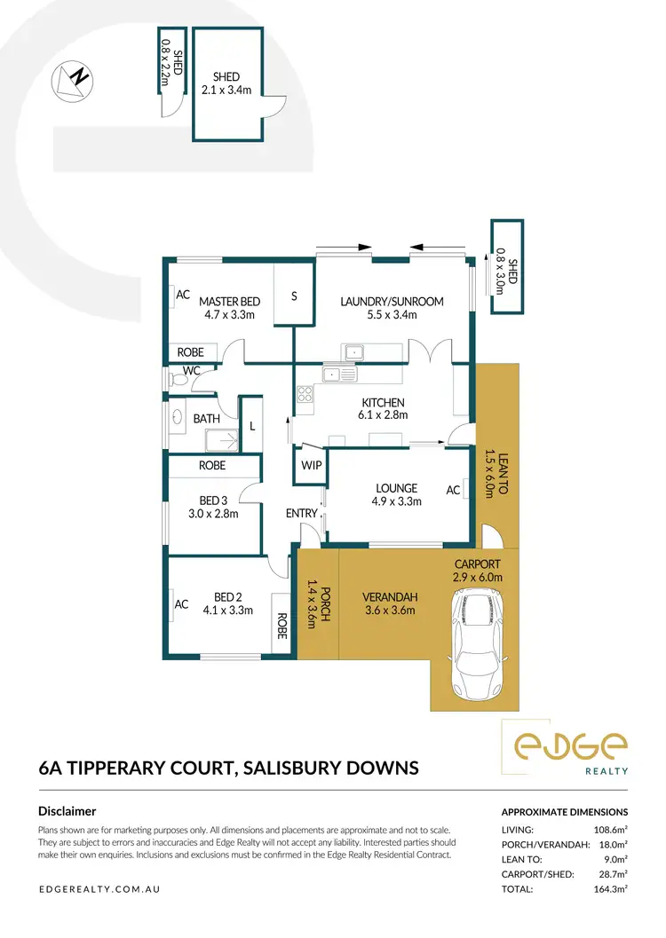 Floorplan of Homely house listing, 6A Tipperary Court, Salisbury Downs SA 5108