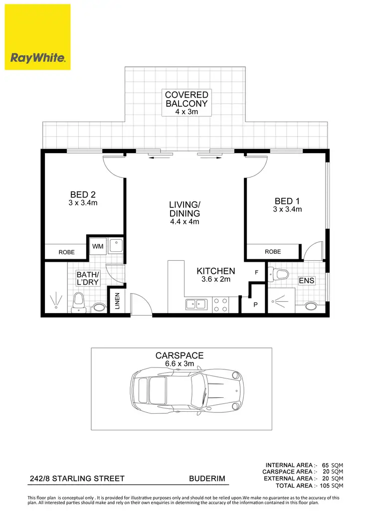 Floorplan of Homely unit listing, 242/8 Starling Street, Buderim QLD 4556