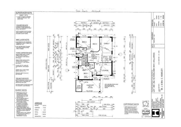 Floorplan of Homely house listing, 14 Koolama Place, Kallaroo WA 6025