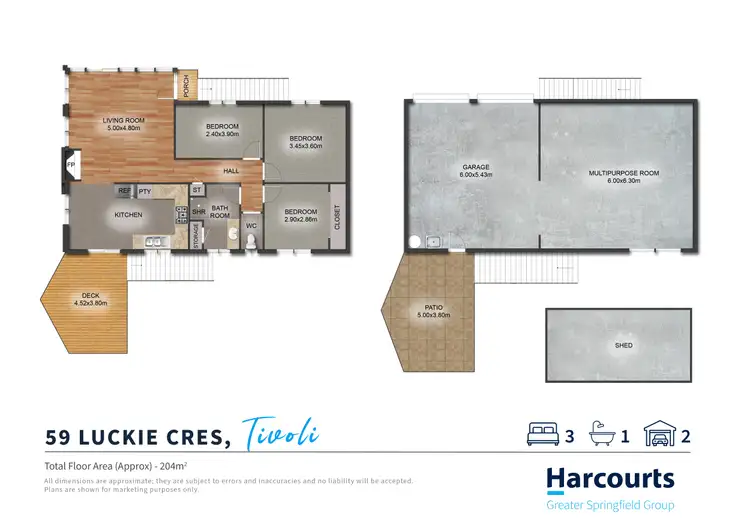 Floorplan of Homely house listing, 59 Luckie Crescent, Tivoli QLD 4305