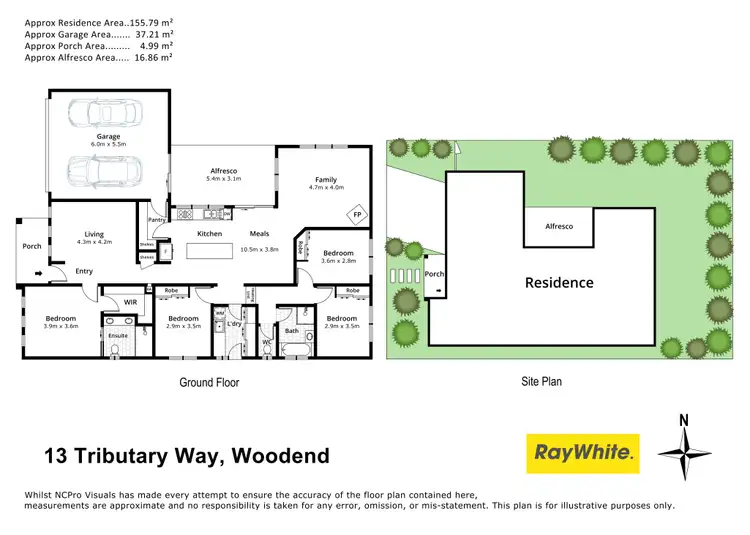 Floorplan of Homely house listing, 13 Tributary Way, Woodend VIC 3442