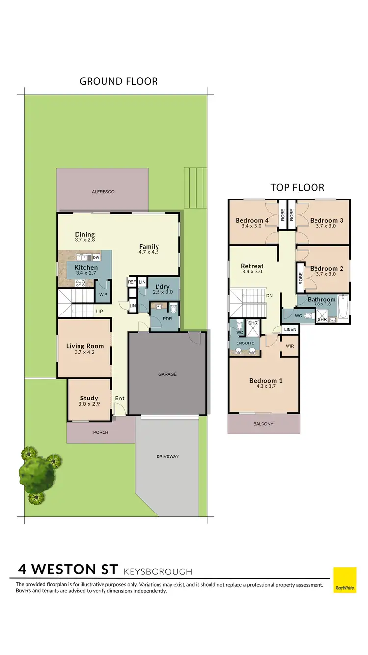 Floorplan of Homely house listing, 4 Weston Street, Keysborough VIC 3173