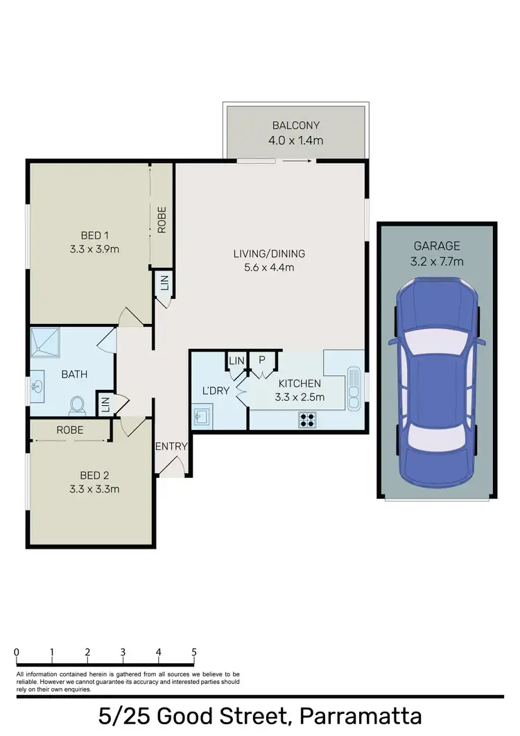 Floorplan of Homely apartment listing, 5/25 Good Street, Parramatta NSW 2150