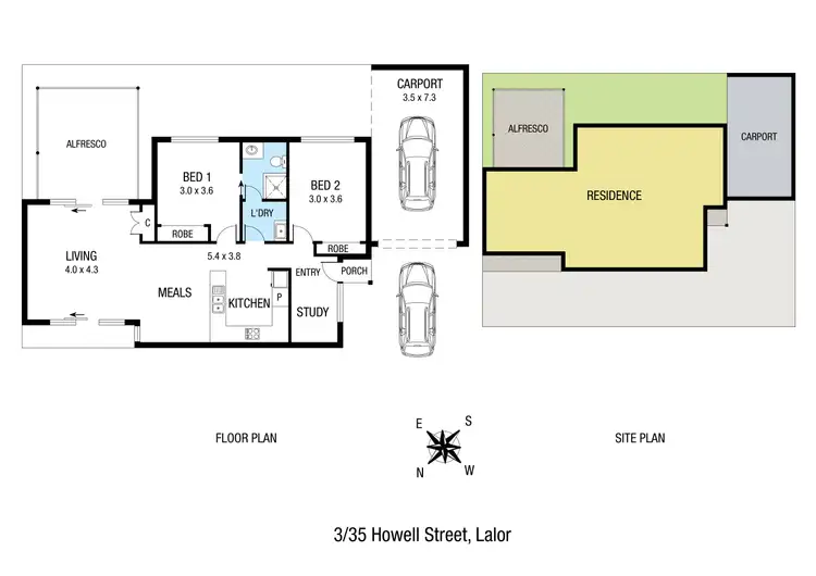 Floorplan of Homely unit listing, 3/35 Howell Street, Lalor VIC 3075