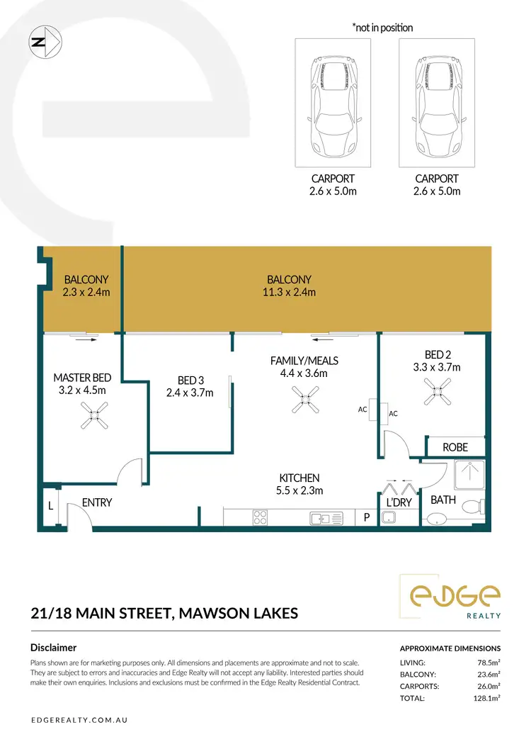 Floorplan of Homely apartment listing, 21/18 Main Street, Mawson Lakes SA 5095