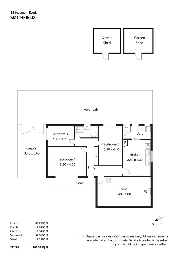 Floorplan of Homely house listing, 18 Beaumont Road, Smithfield Plains SA 5114