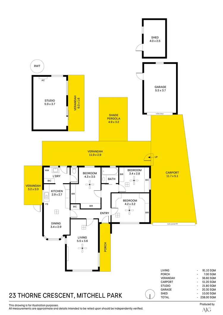 Floorplan of Homely house listing, 23 Thorne Crescent, Mitchell Park SA 5043