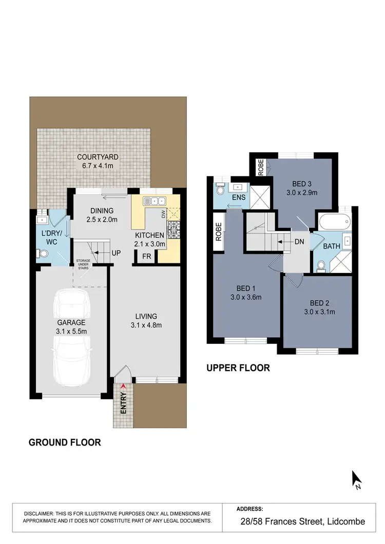 Floorplan of Homely townhouse listing, 28/58-64 Frances Street, Lidcombe NSW 2141