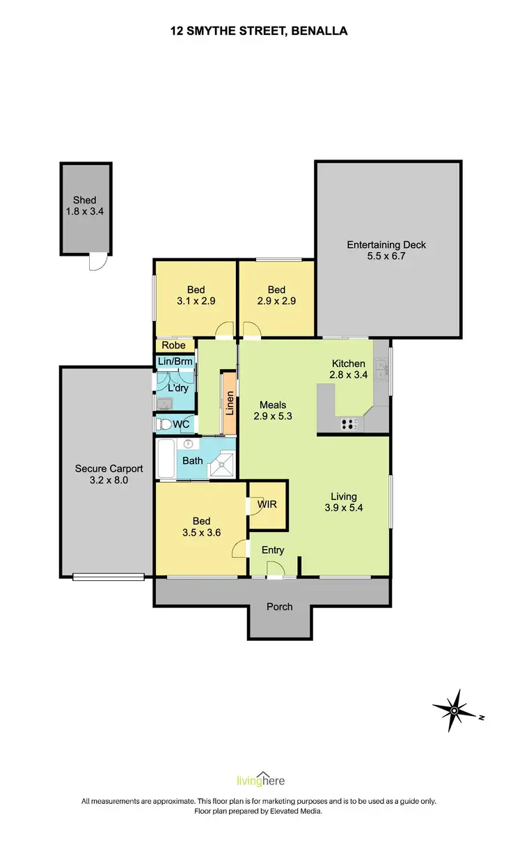 Floorplan of Homely house listing, 12 Smythe Street, Benalla VIC 3672
