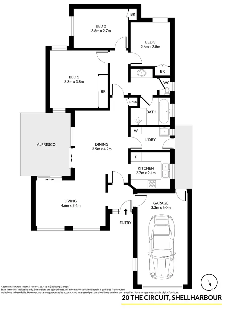 Floorplan of Homely house listing, 20 The Circuit, Shellharbour NSW 2529