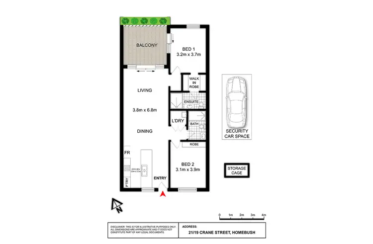 Floorplan of Homely apartment listing, 21/19 CRANE STREET, Homebush NSW 2140