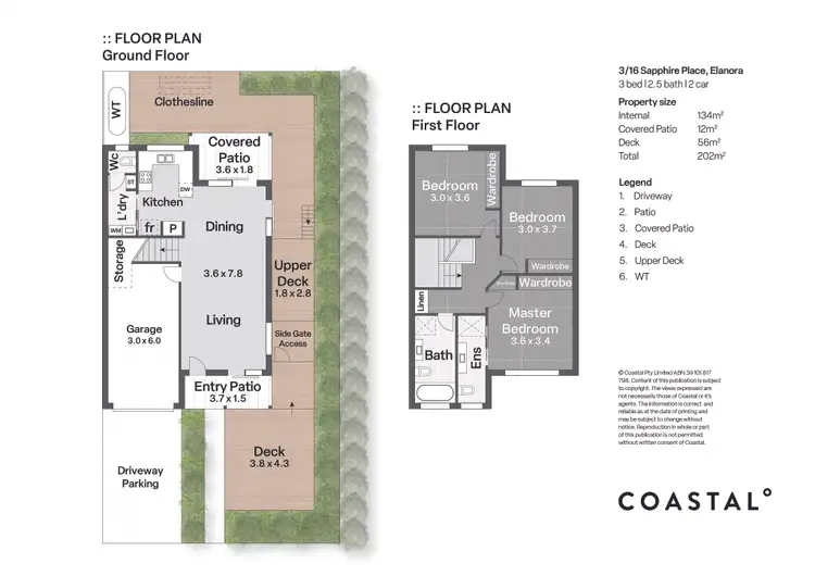 Floorplan of Homely townhouse listing, 3/16 Sapphire Place, Elanora QLD 4221