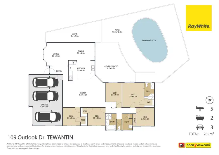 Floorplan of Homely house listing, 109 Outlook Drive, Tewantin QLD 4565