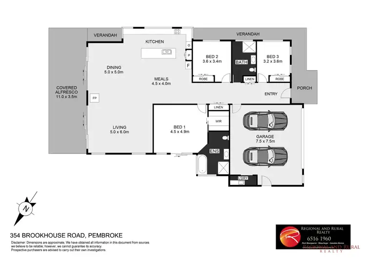 Floorplan of Homely rural property listing, 354 Brookhouse Rd, Pembrooke NSW 2446