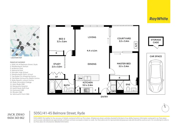 Floorplan of Homely apartment listing, 505C/41-45 Belmore Street, Ryde NSW 2112