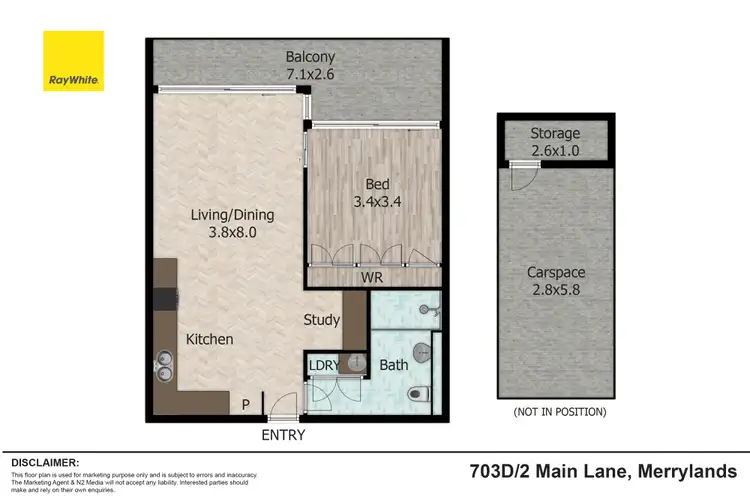 Floorplan of Homely apartment listing, 703/2 Main Lane, Merrylands NSW 2160